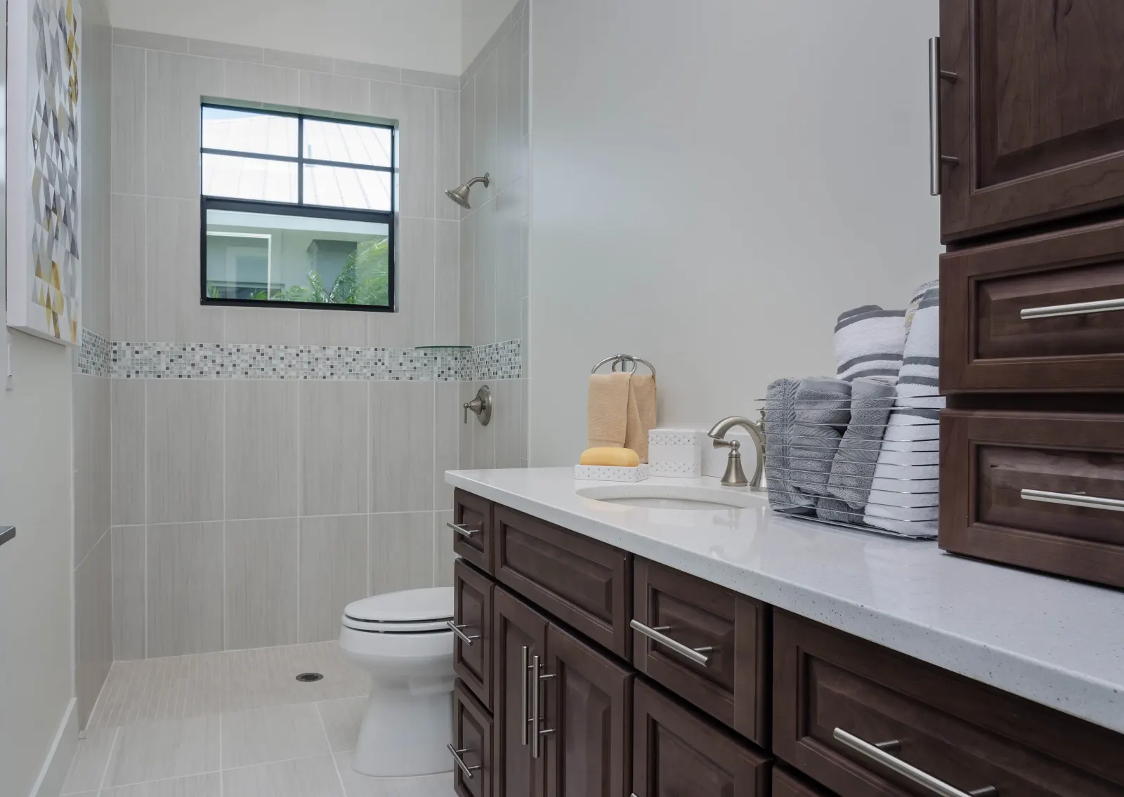 Bathroom guest at The Captiva Model, a custom home built by Marvin Homes in Naples, Florida