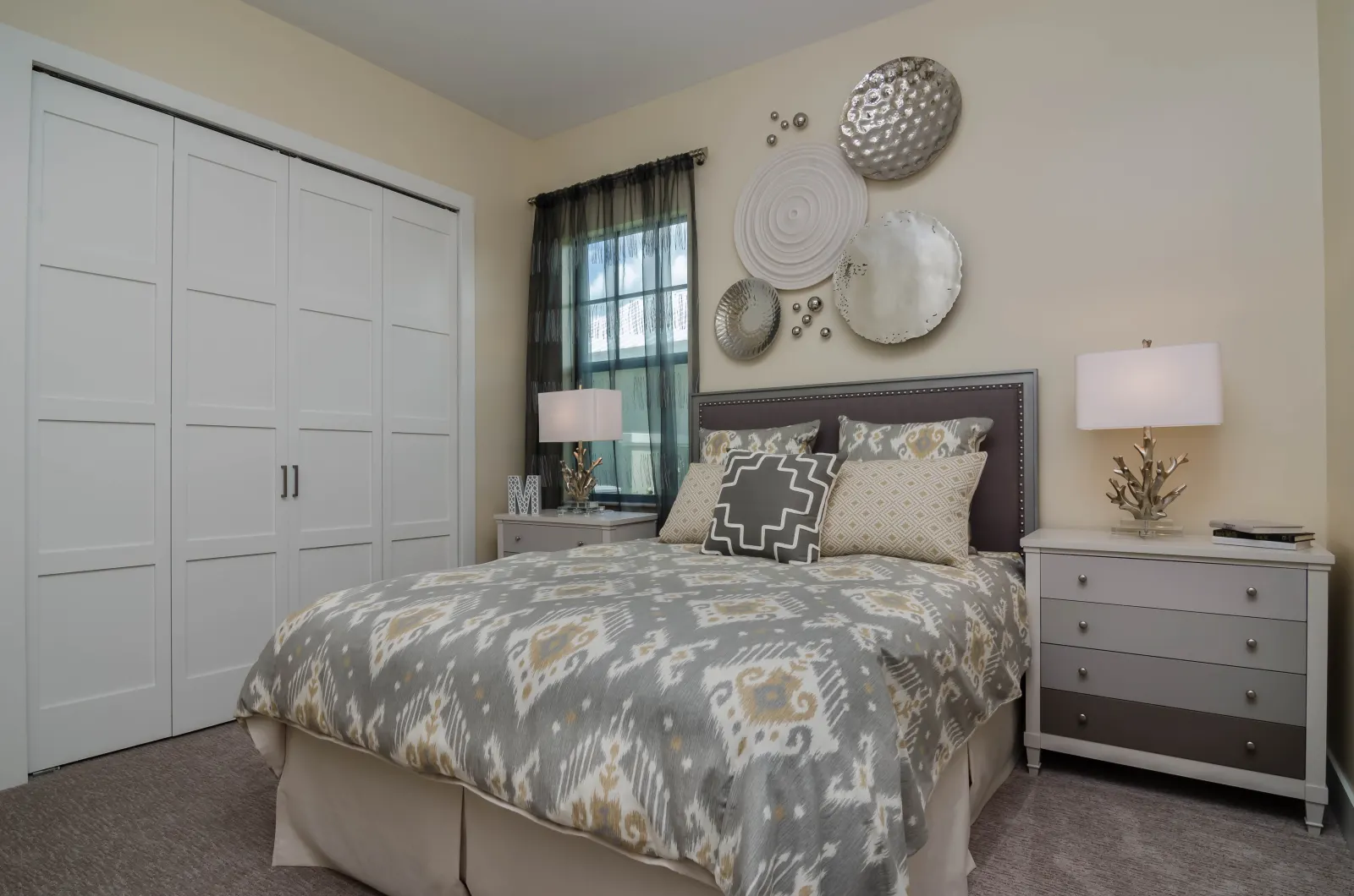 Bedroom guest at The Captiva Model, a custom home built by Marvin Homes in Naples, Florida
