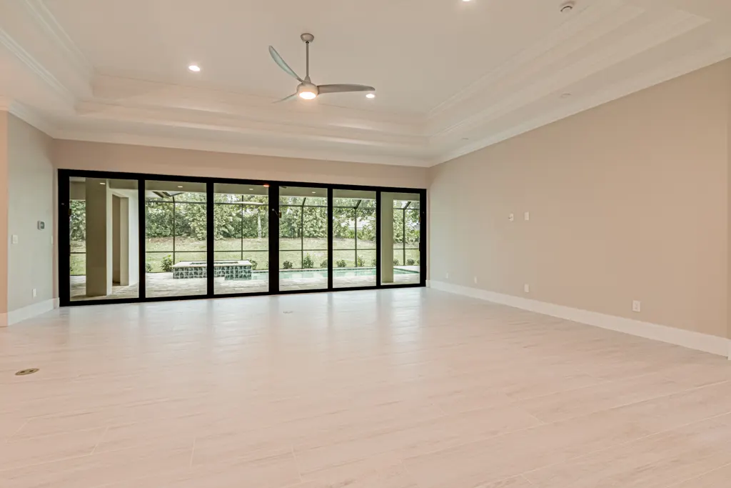 Bonus room at The Heron House, a custom home built by Marvin Homes in Naples, Florida