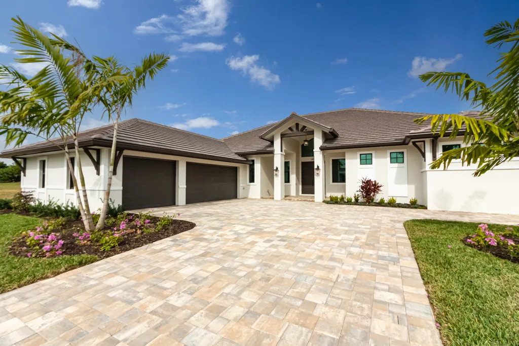 The Heron House, a single-story custom home built by Marvin Homes in Naples, Collier County, Florida