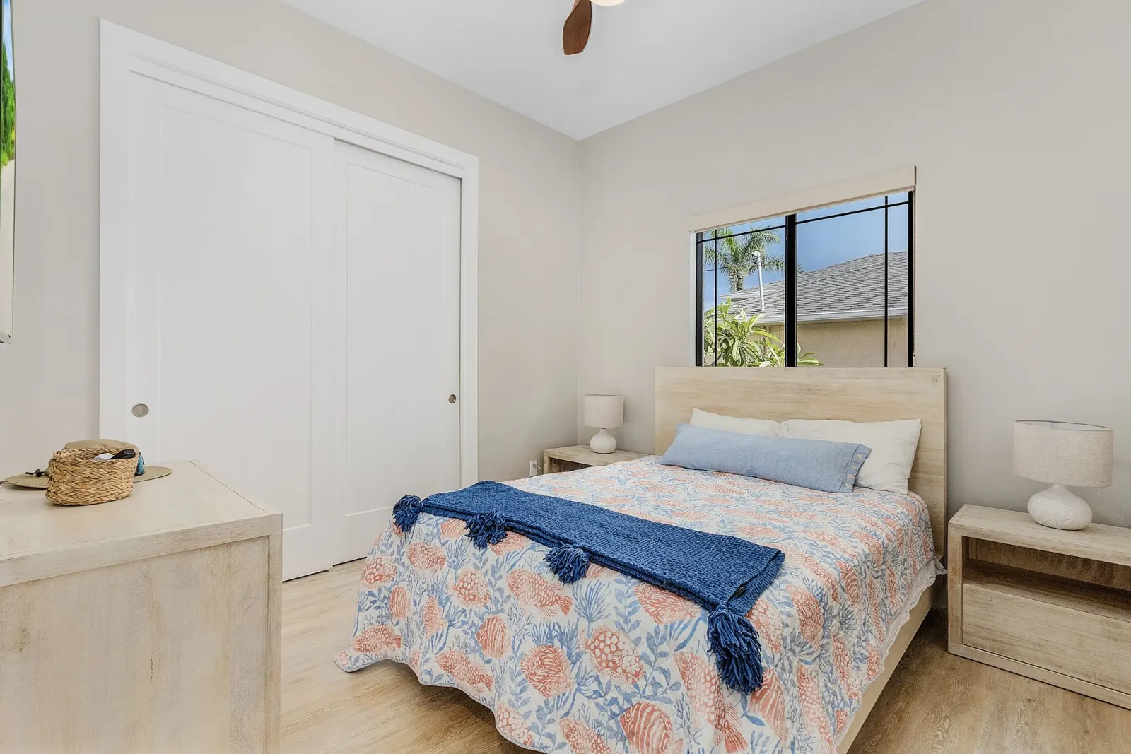 Guest bedroom at The Ibis, a custom home built by Marvin Homes in Cape Coral, Florida