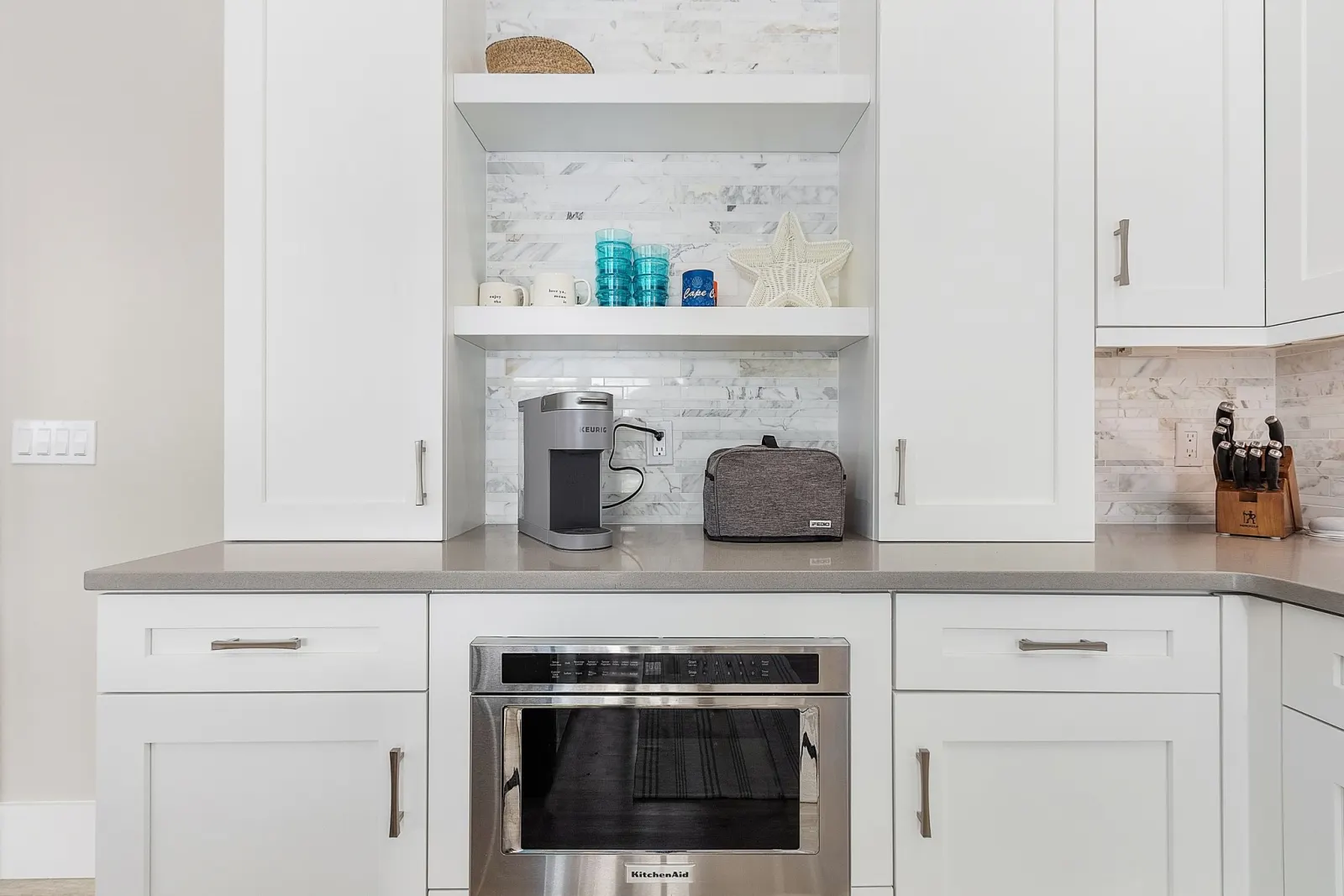 Kitchen coffee nook at The Ibis, a custom home built by Marvin Homes in Cape Coral, Florida