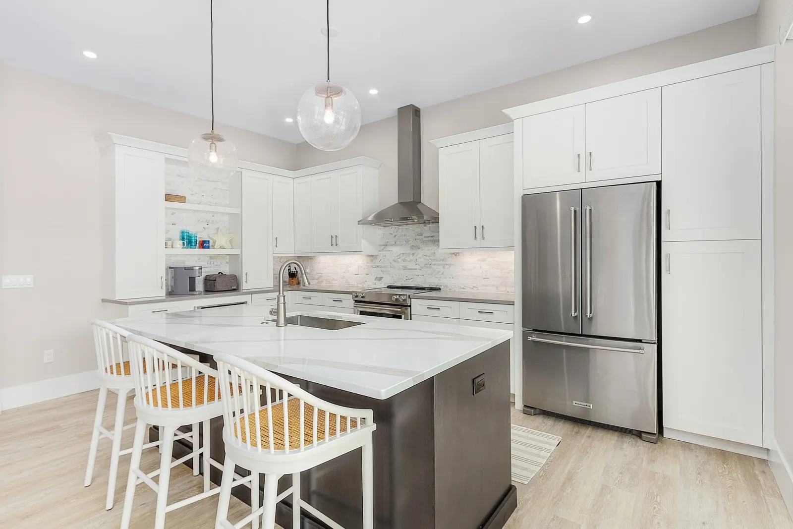 Kitchen nook view at The Ibis, a custom home built by Marvin Homes in Cape Coral, Florida