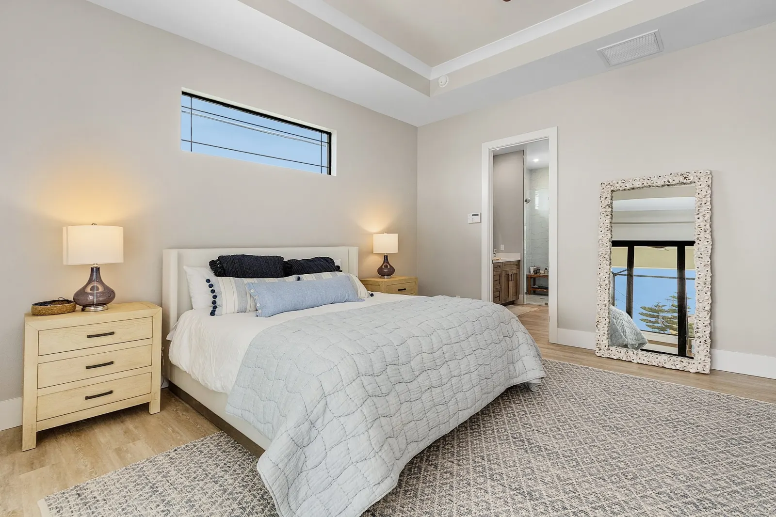 Master bedroom mirror at The Ibis, a custom home built by Marvin Homes in Cape Coral, Florida