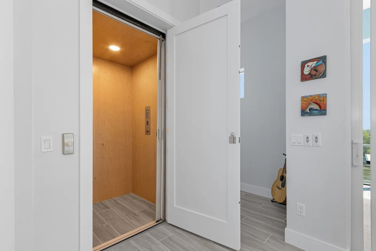 Elevator at The Marlin, a custom home built by Marvin Homes in Cape Coral, Florida