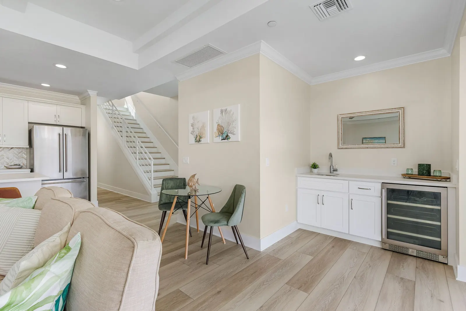 Dining nook wet bar at The Octopus, a custom home built by Marvin Homes in Cape Coral, Florida