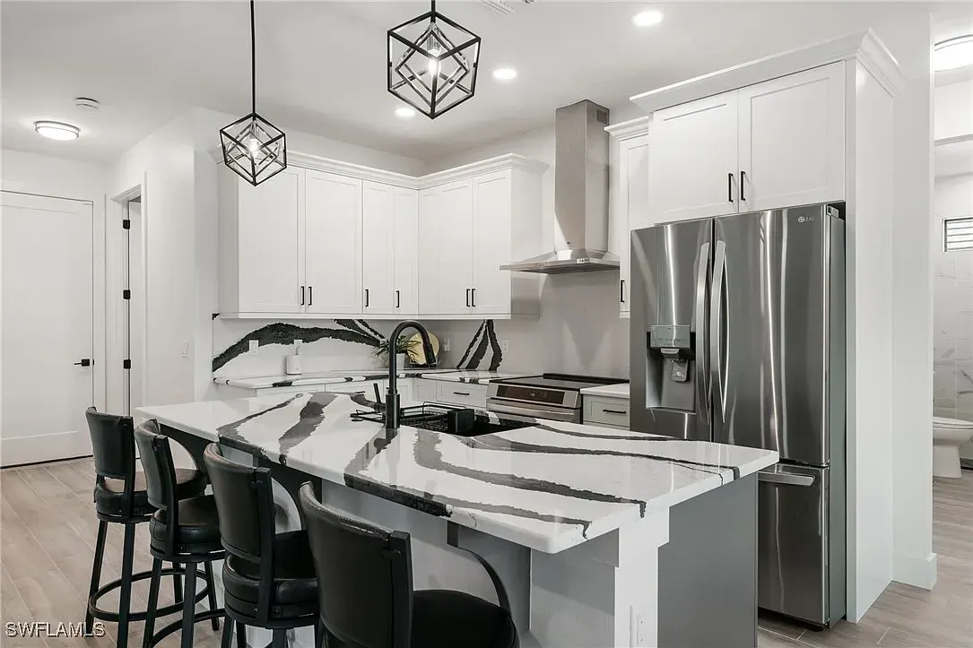Kitchen at Sturgeon's Landing, a custom home built by Marvin Homes in Cape Coral, Florida